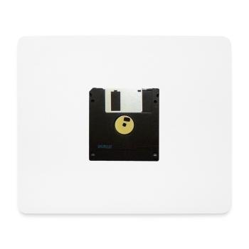 Disquette - Tapis de souris (format paysage) - blanc - Devant