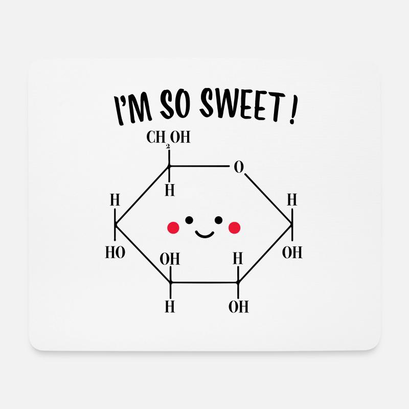 Lustiges I'M SO SWEET Zucker Saccharose Geschenk - Mousepad (Querformat) - Weiß