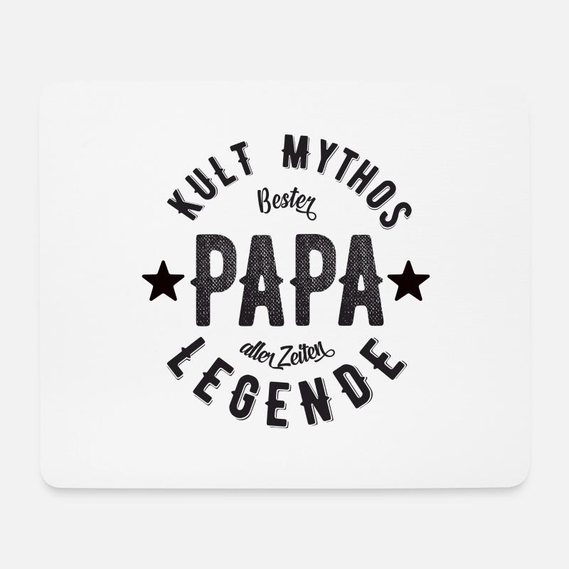 Bester PAPA aller Zeiten - Kult Mythos Legende - Mousepad (Querformat) - Weiß