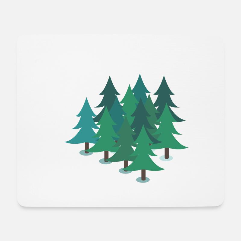 Wald Bäume Tannenbäume Tannen - Mousepad (Querformat) - Weiß