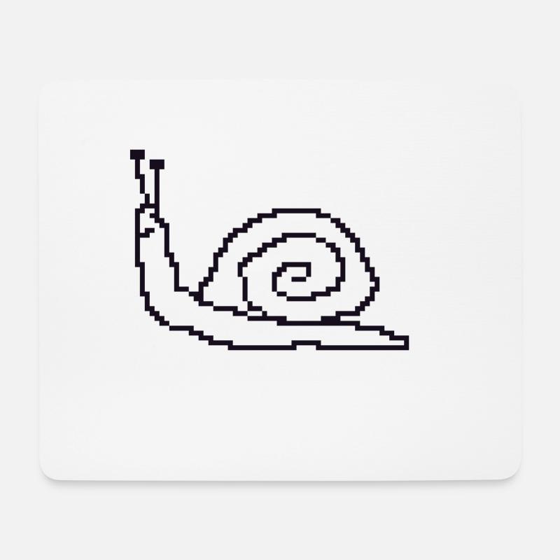snail pixels - Mouse Pad (horizontal) - white