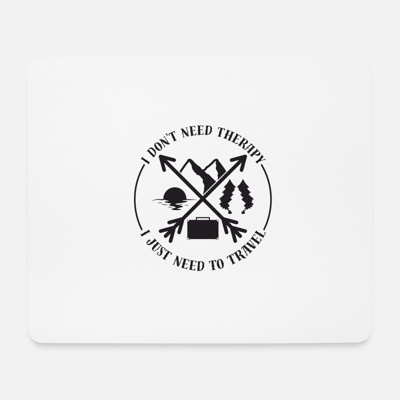 Reisen - Mousepad (Querformat) - Weiß