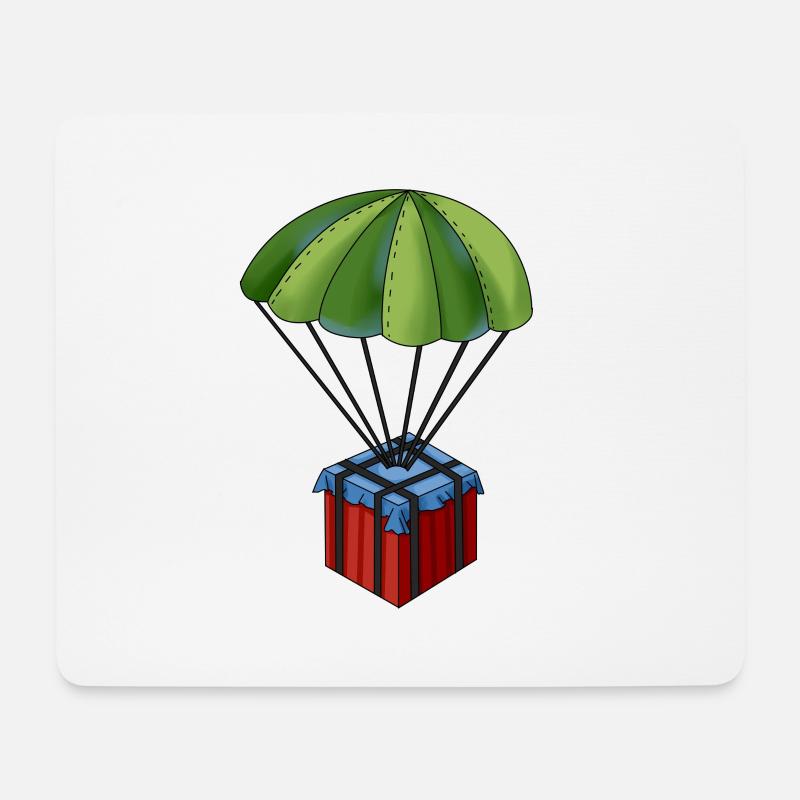 Battlegrounds PUBG parachute - Mouse Pad (horizontal) - white