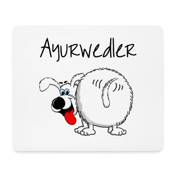 Ayurveda Hund = Ayurwedler - Mousepad (Querformat) - Weiß - Vorne