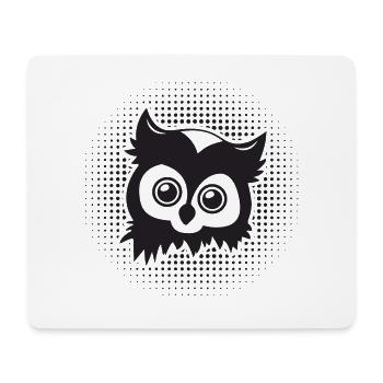 Funny owls head - Mouse Pad (horizontal) - white - Front