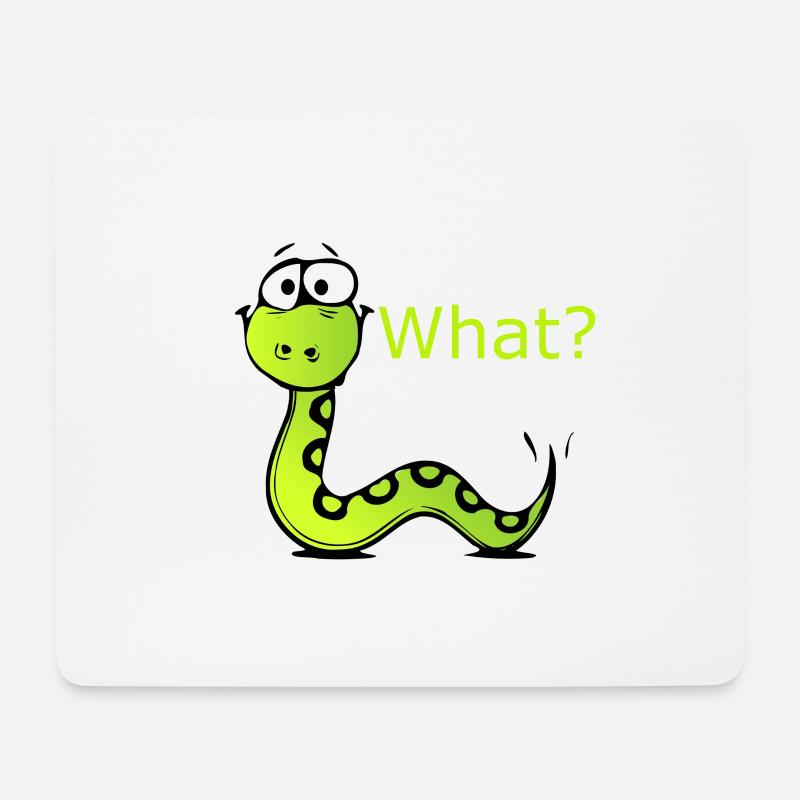 Snake - Mousepad (Querformat) - Weiß