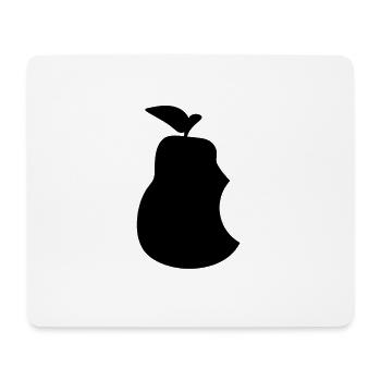 Birne mit Biss - Mousepad (Querformat) - Weiß - Vorne
