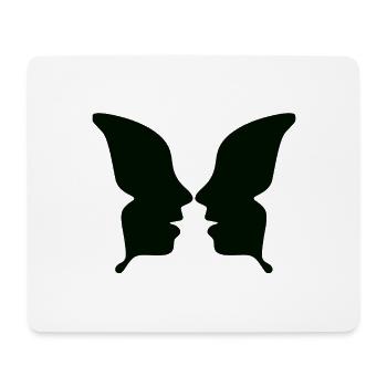 illusion - Tapis de souris (format paysage) - blanc - Devant