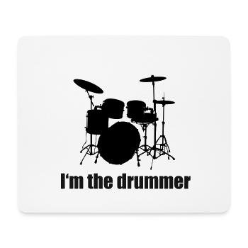 I'm the drummer - Mousepad (Querformat) - Weiß - Vorne