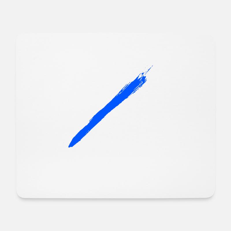 Brush blue - Mousepad (Querformat) - Weiß