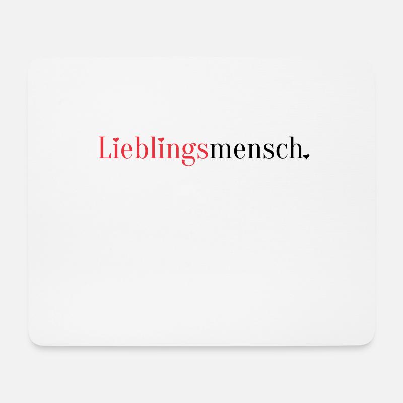 Lieblingsmensch. Herzliches Valentinstag Geschenk - Mousepad (Querformat) - Weiß