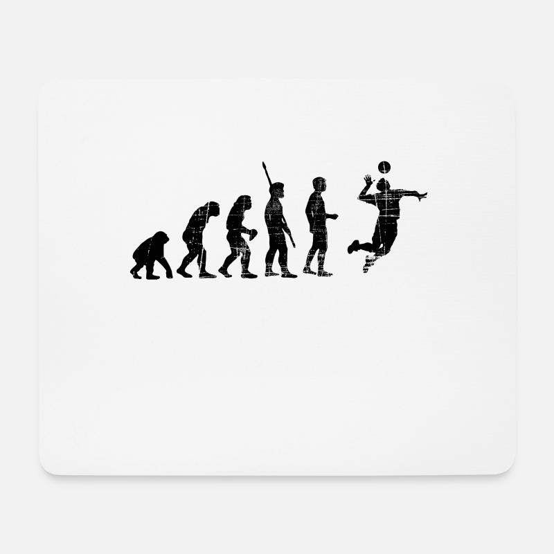 Volleyball Hoodie - Mousepad (Querformat) - Weiß