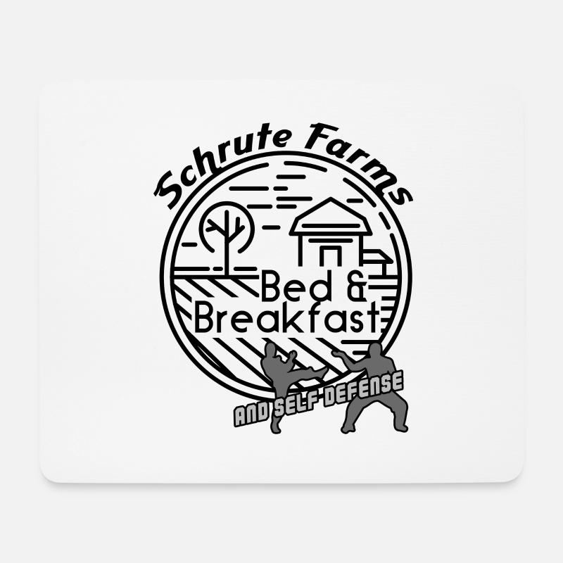 Schrute Farms Bed and Breakfast und Selbstverteidigung - Mousepad (Querformat) - Weiß