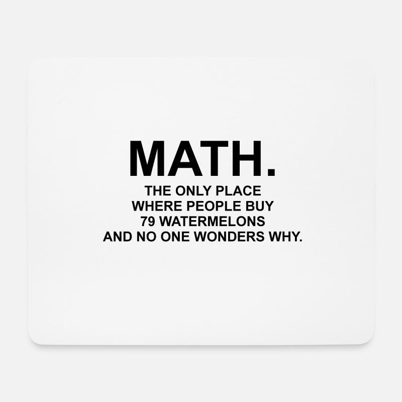 Mathe - Mousepad (Querformat) - Weiß