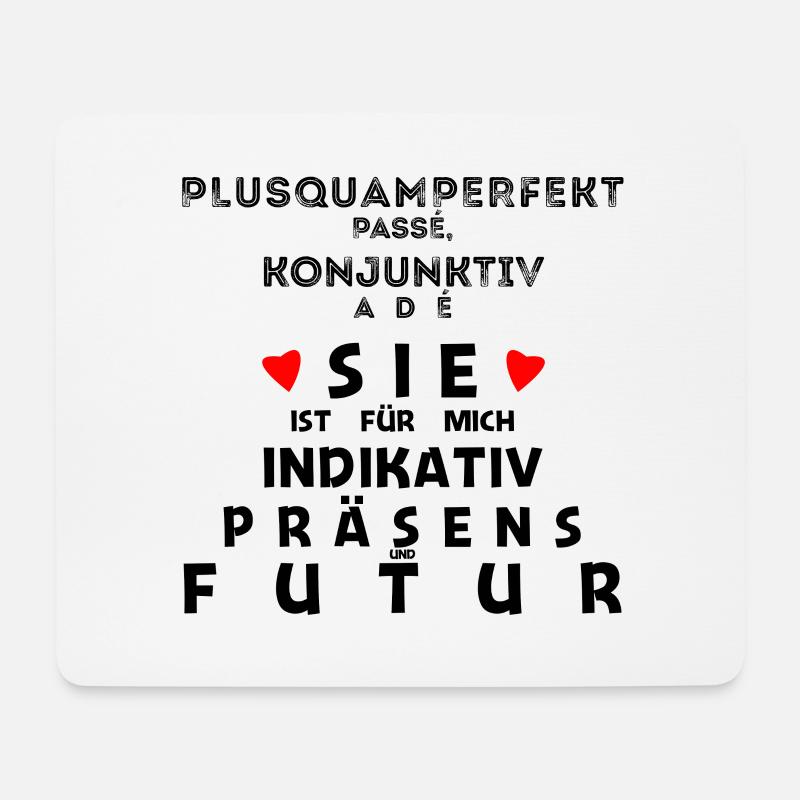 German teacher Germanist present tense future gift - Mouse Pad (horizontal) - white