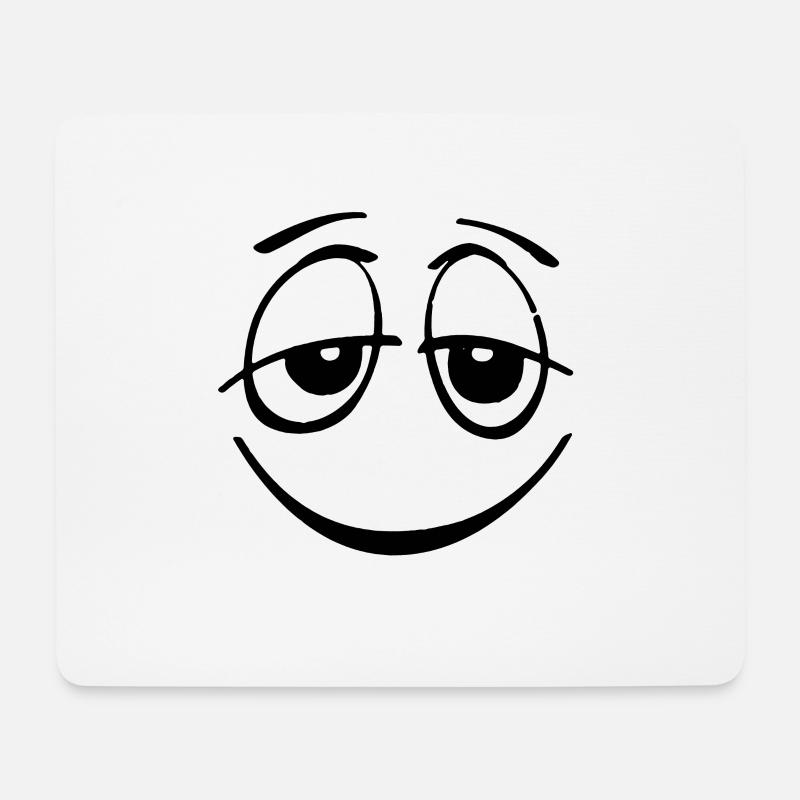 Gesicht müde - Mousepad (Querformat) - Weiß