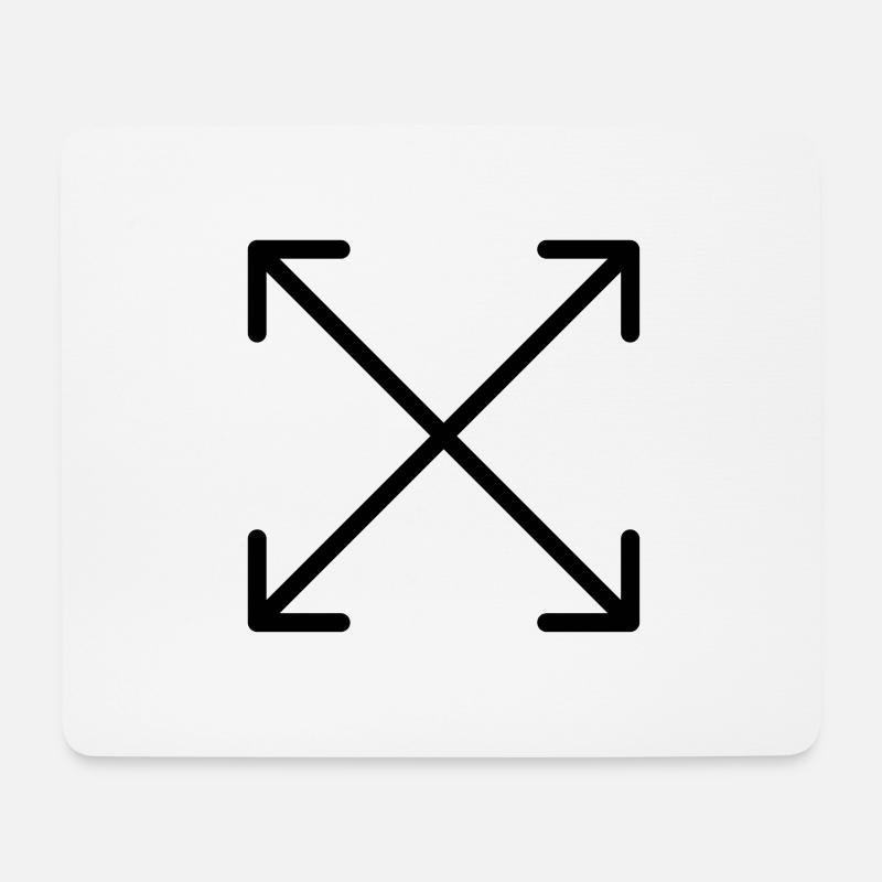 Kreuz / Kompass / Pfeile / Linien - Mousepad (Querformat) - Weiß