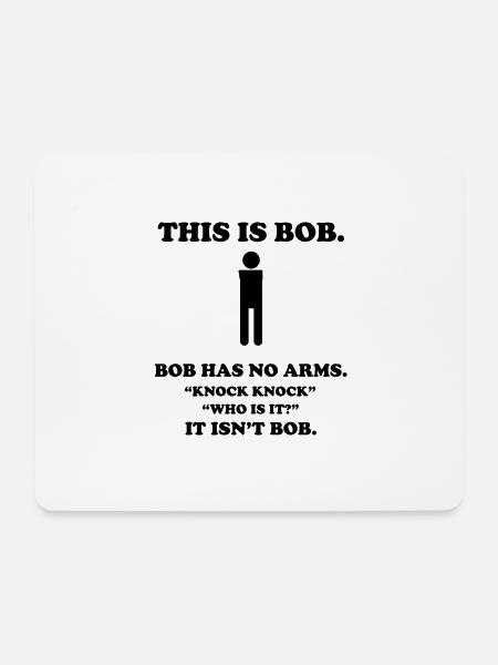 bob Lustige T-Shirts - Mousepad (Querformat) - Weiß