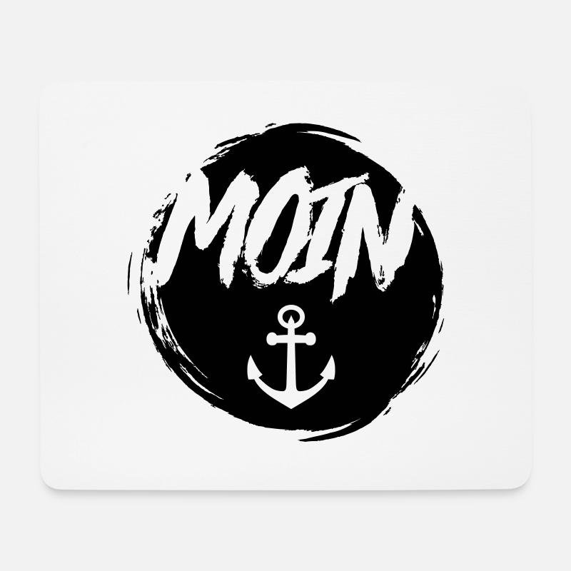 Moin Anker Norden Norddeutschland Hamburg Geschenk - Mousepad (Querformat) - Weiß