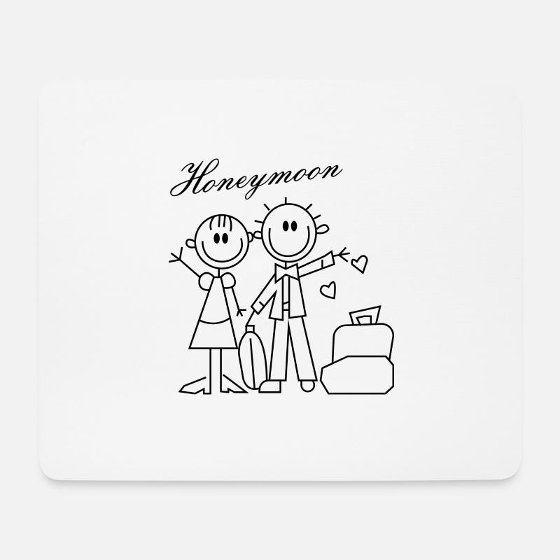 Fliiterwochen | Honeymoon - Mousepad (Querformat) - Weiß