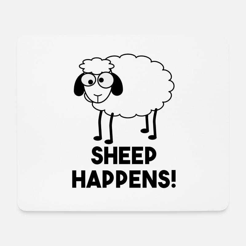 Funny sheep gift - Mouse Pad (horizontal) - white