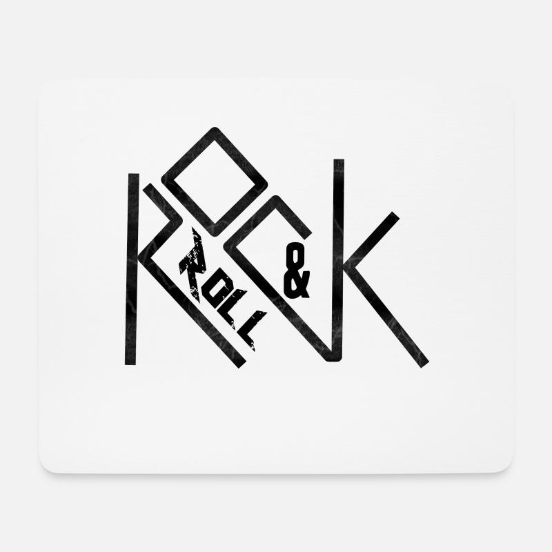 rock and roll Hardrock Heavy Metal Geschenk Mann - Mousepad (Querformat) - Weiß