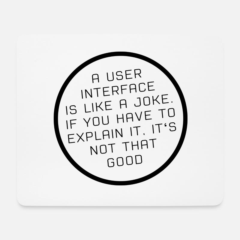 UX/UI Design | Designer | Interface | IT - Mousepad (Querformat) - Weiß
