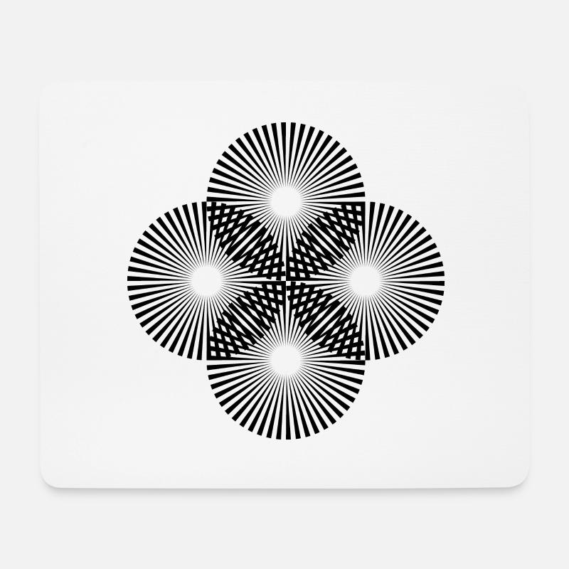Illusion Geometrie Optische Täuschung Muster - Mousepad (Querformat) - Weiß