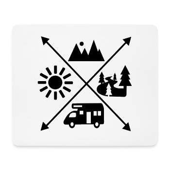 Wohnmobil - Mousepad (Querformat) - Weiß - Vorne