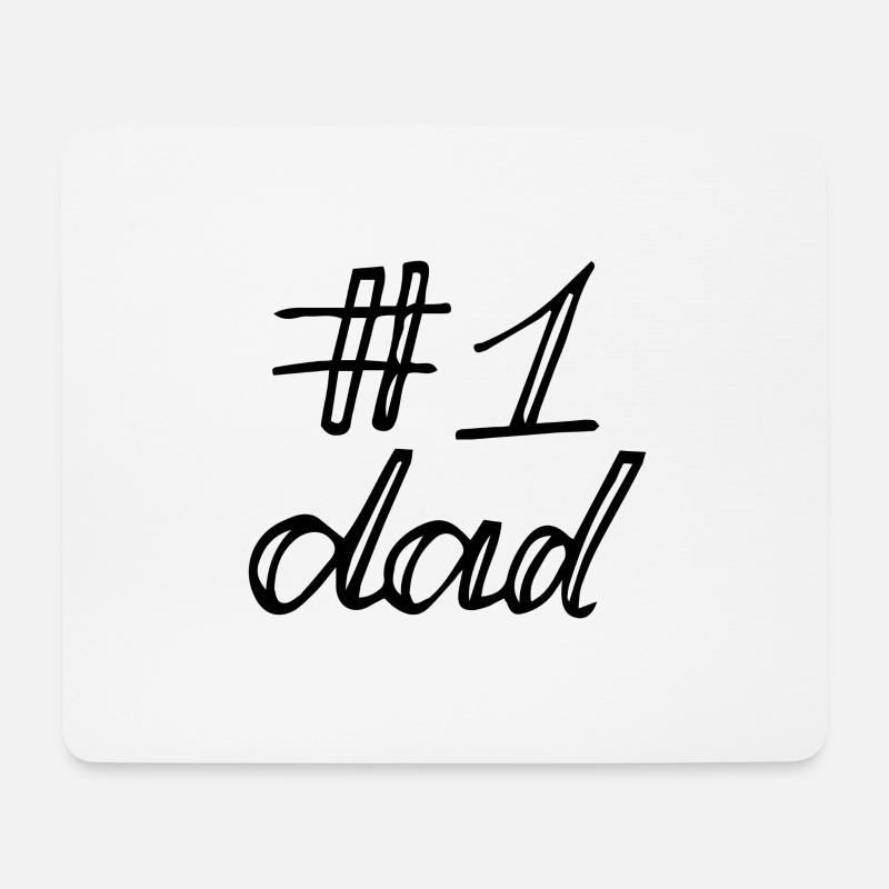 #1 Dad bester Papa der Welt Vatertag - Mousepad (Querformat) - Weiß