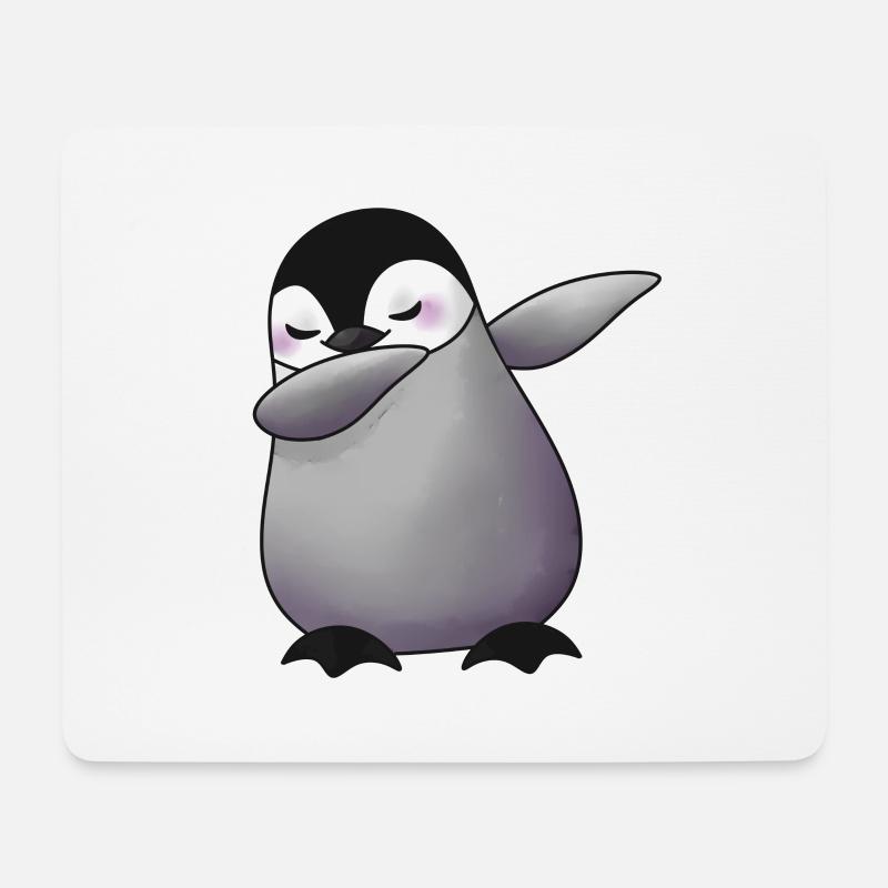Süßer dabbing Pinguin Tier - Mousepad (Querformat) - Weiß