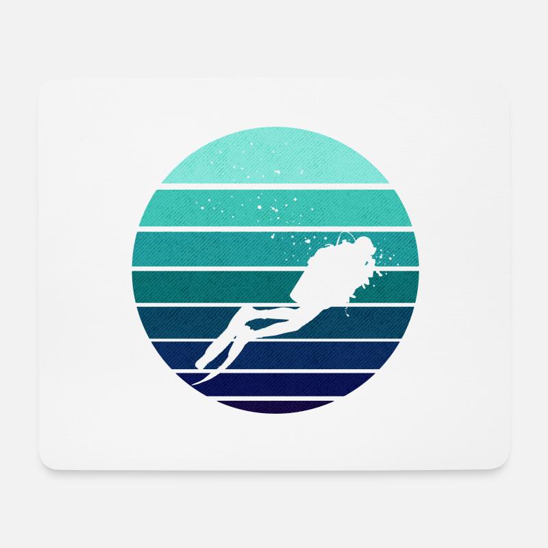 Tauchen Taucher Meer Diver diven - Mousepad (Querformat) - Weiß