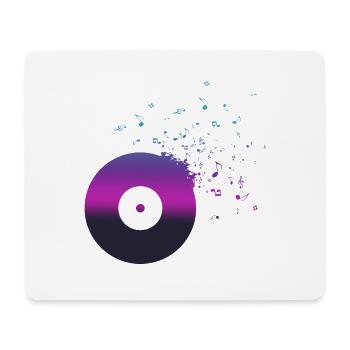 Notes de musique de disque vinyle VINYLE - Tapis de souris (format paysage) - blanc - Devant