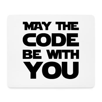 May the code be with you - Mouse Pad (horizontal) - white - Front