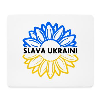Slava ukraini - Mousepad (Querformat) - Weiß - Vorne