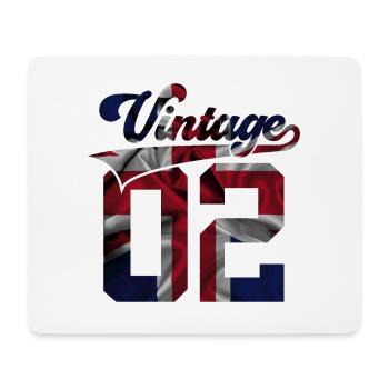 24TH BIRTHDAY UK VINTAGE 2002 - Mouse Pad (horizontal) - white - Front