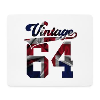 62ND BIRTHDAY UK VINTAGE 1964 - Mouse Pad (horizontal) - white - Front