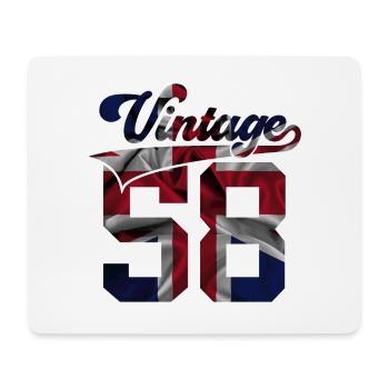 68TH BIRTHDAY UK VINTAGE 1958 - Mouse Pad (horizontal) - white - Front