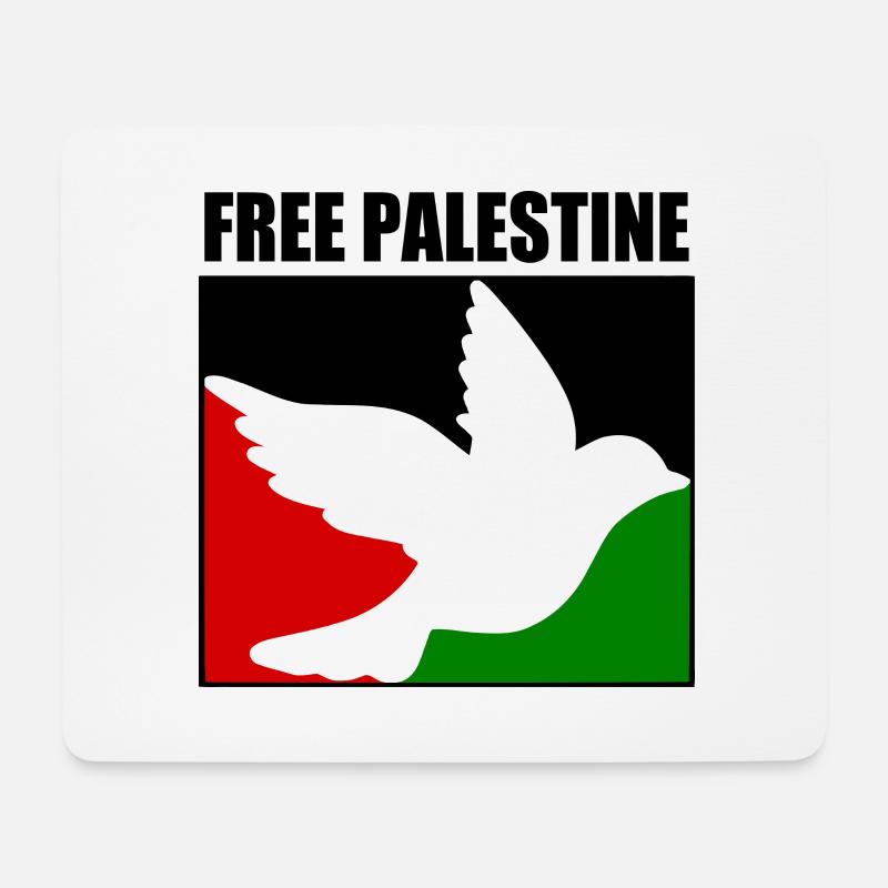 Free palestine - Mousepad (Querformat) - Weiß