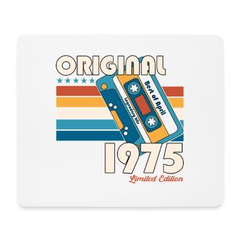Cassette 50ème Anniversaire Avril Vintage 1975 - Tapis de souris (format paysage) - blanc - Devant