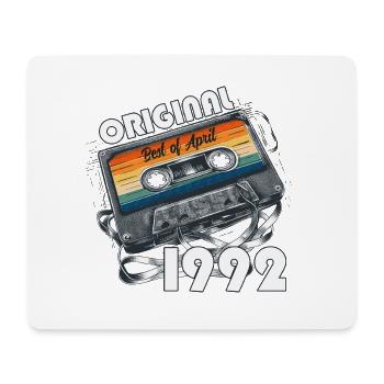 33rd Birthday Gift Man Cassette April 1992 - Mouse Pad (horizontal) - white - Front