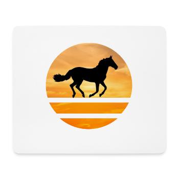 Cheval cercle - Tapis de souris (format paysage) - blanc - Devant