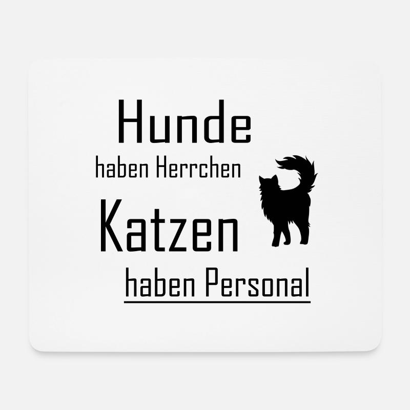Hunde Katzen Herrchen Personal - Mousepad (Querformat) - Weiß