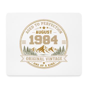 August 1984 Original Birthday Vintage Mountain - Mousepad (Querformat) - Weiß - Vorne