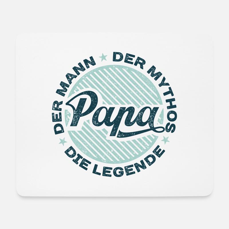 PAPA - Der Mann, der Mythos, die Legende - Mousepad (Querformat) - Weiß