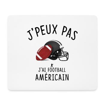 J'PEUX PAS J'A FOOTBALL AMÉRICAIN - Tapis de souris (format paysage) - blanc - Devant