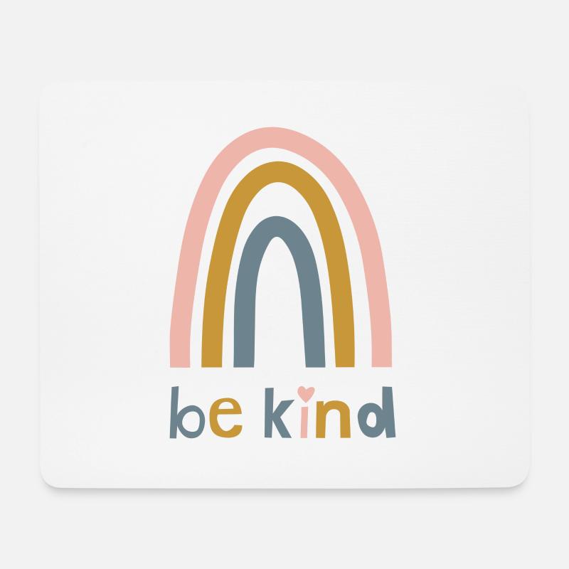 Be kind - rainbow color - Mousepad (Querformat) - Weiß