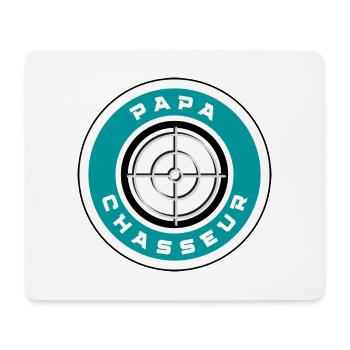 Papa Chasseur - Tapis de souris (format paysage) - blanc - Devant
