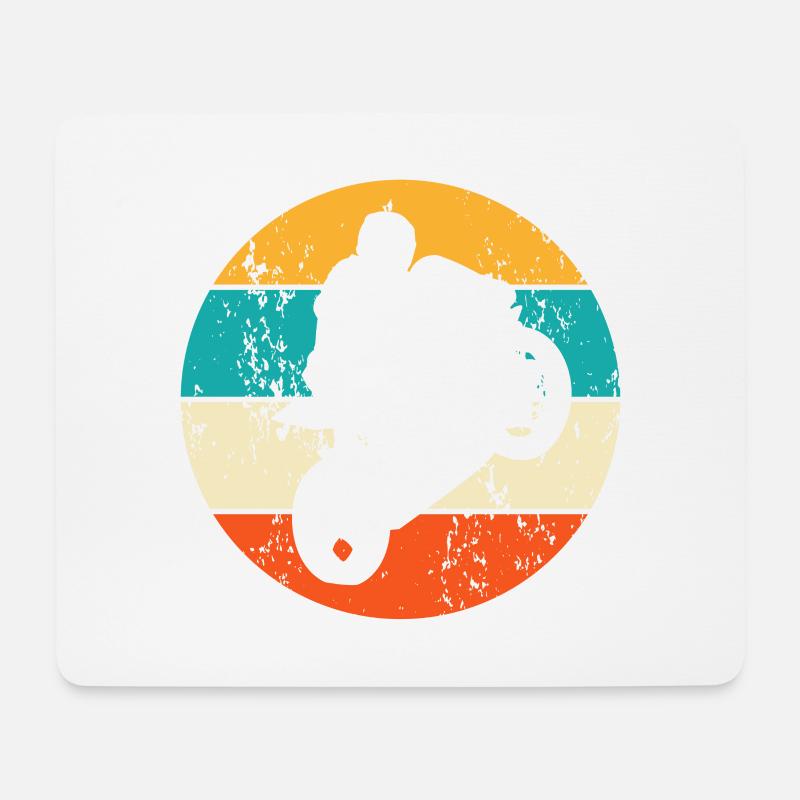 Motorradfahrer Motorradfahren - Mousepad (Querformat) - Weiß