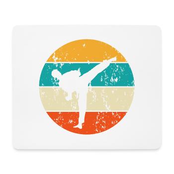 Vintage Retro Karate Kampfsport - Mousepad (Querformat) - Weiß - Vorne